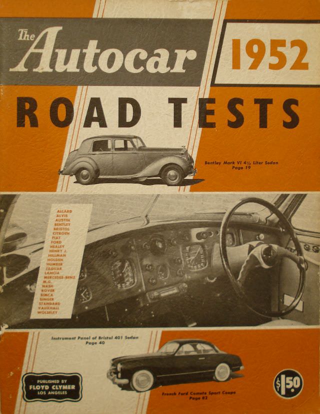 The Autocar magazine cover, 1952