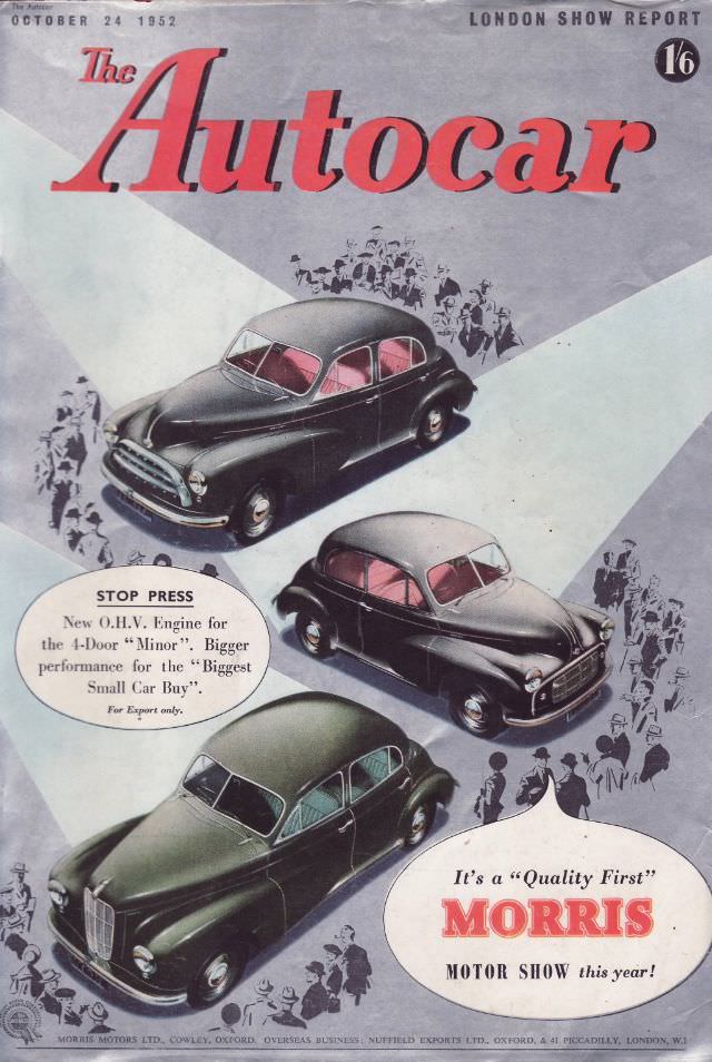 The Autocar magazine cover, October 24, 1952