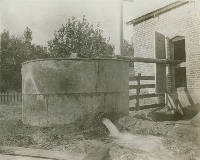 Electric Water Company, testing well at Station # 5., 1907