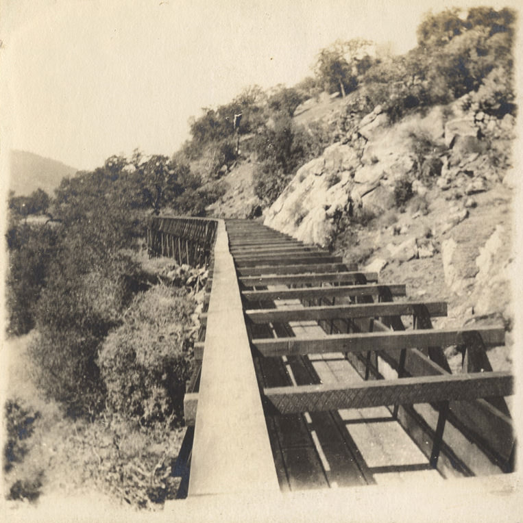 Canal construction, Rocky hillside, 1908