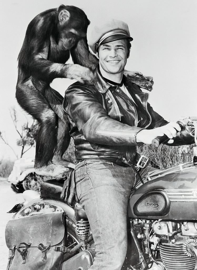 Marlon Brando with Monkey