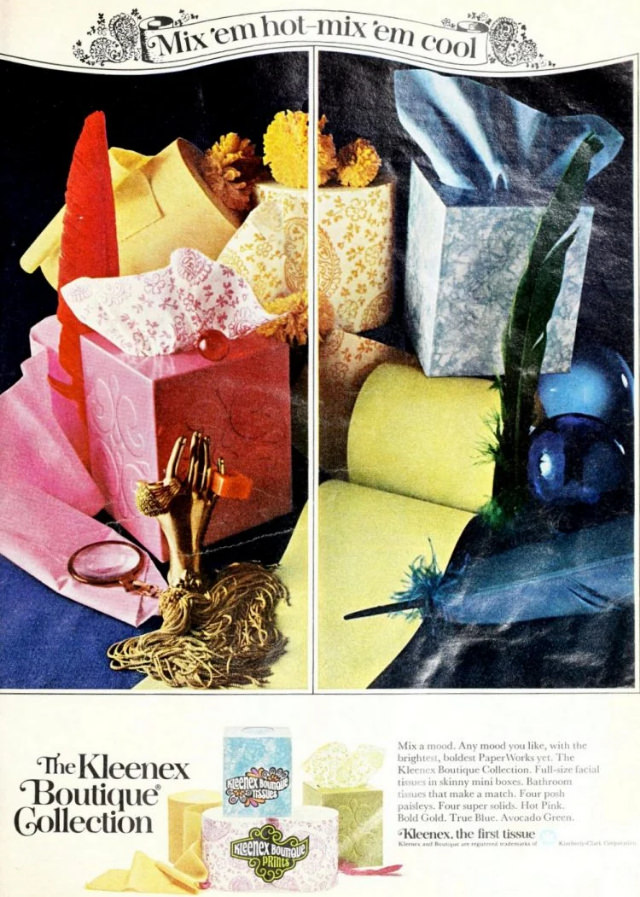 The Lost era of Colored Toilet Papers from the 1950s to 1970s