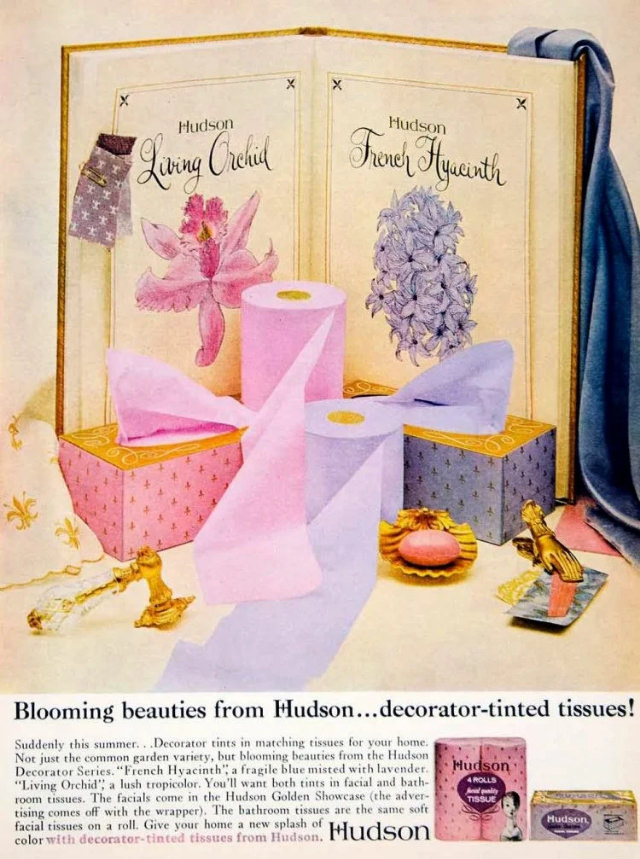 The Lost era of Colored Toilet Papers from the 1950s to 1970s