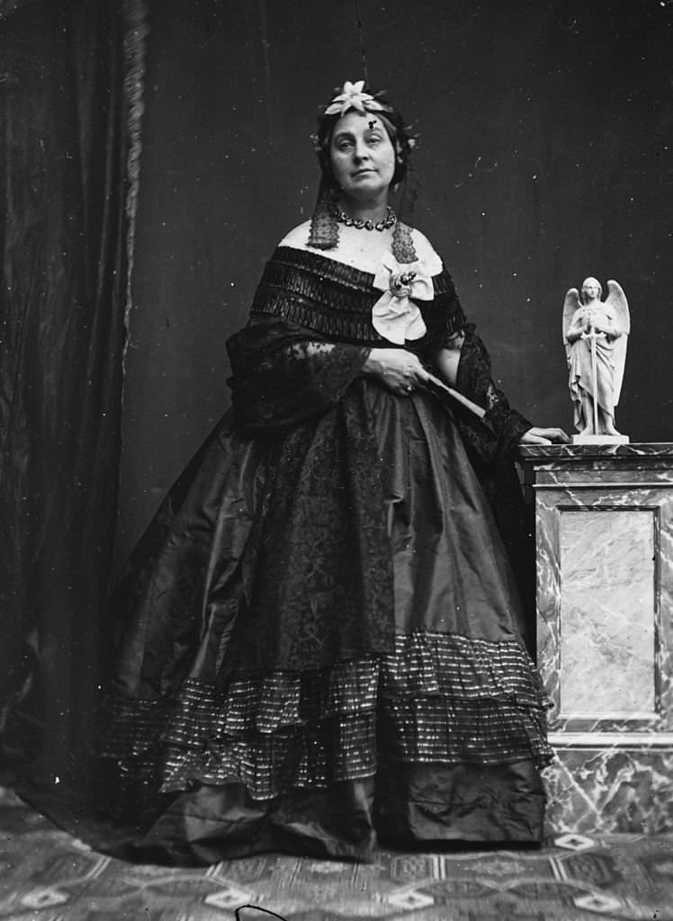 English poetess Caroline Stirling Maxwell (1808 - 1877), 1860