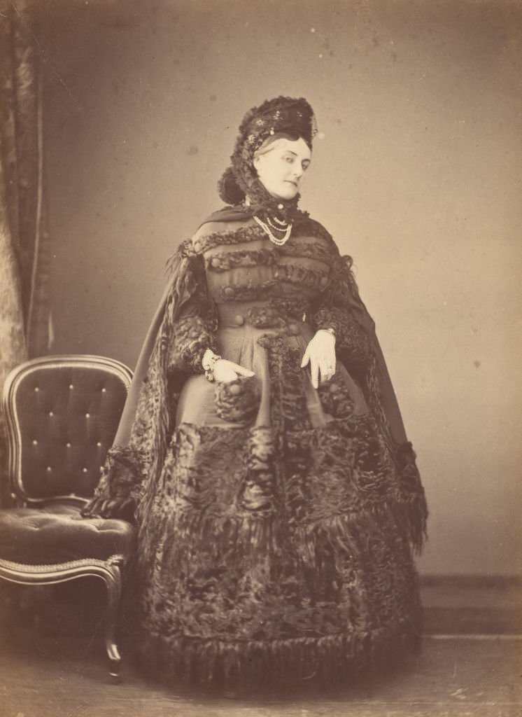 Le Caracul (Lastrakhan) in Crinoline, 1860s