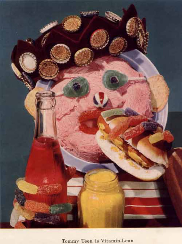 Bizarre Dayalets' Hellish Vitamin Mascots used to promote a Healthy Diet in the 1950s