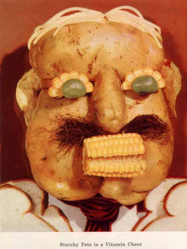 Bizarre Dayalets' Hellish Vitamin Mascots used to promote a Healthy Diet in the 1950s