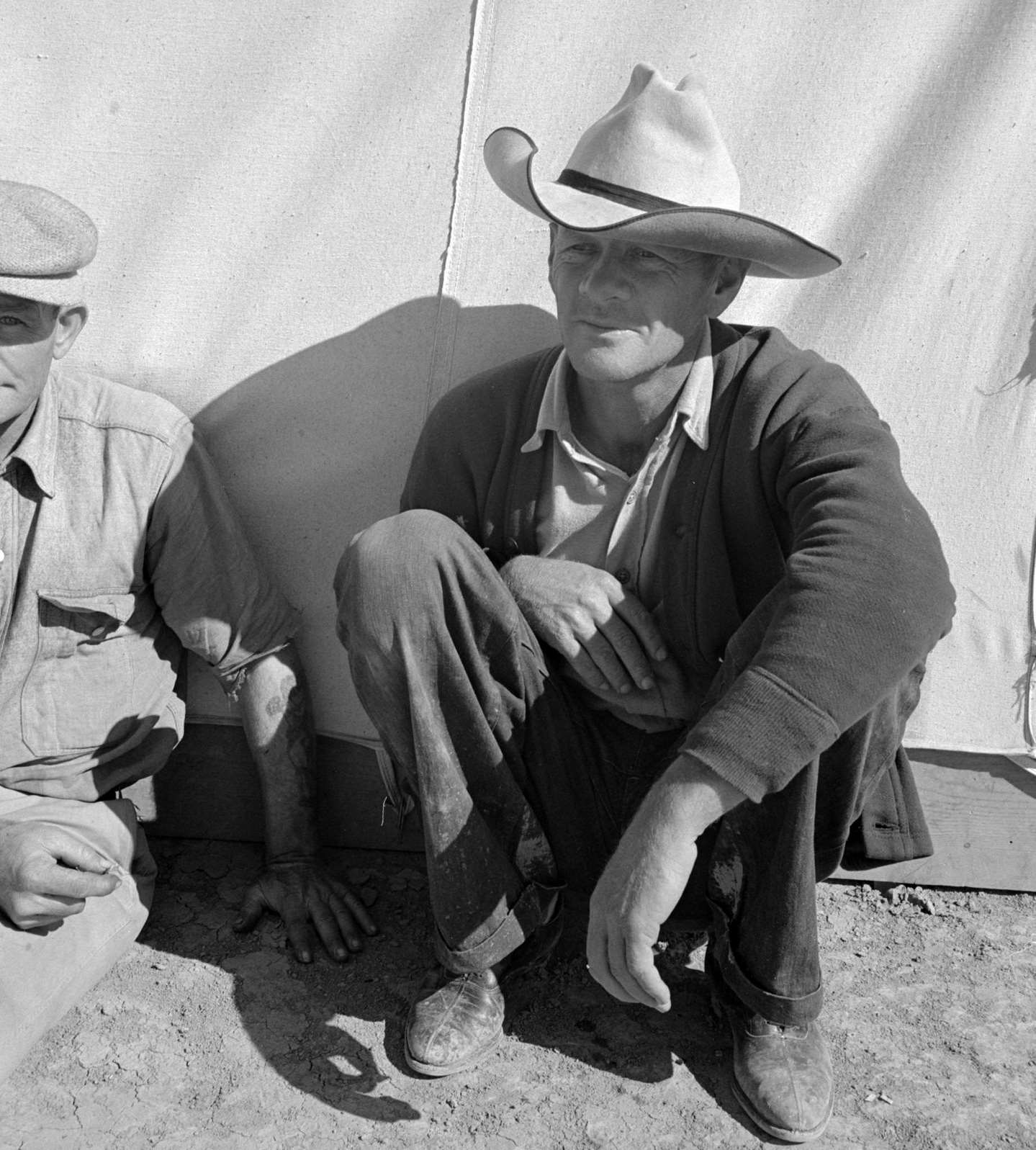 Migrant worker in camp, California, 1939