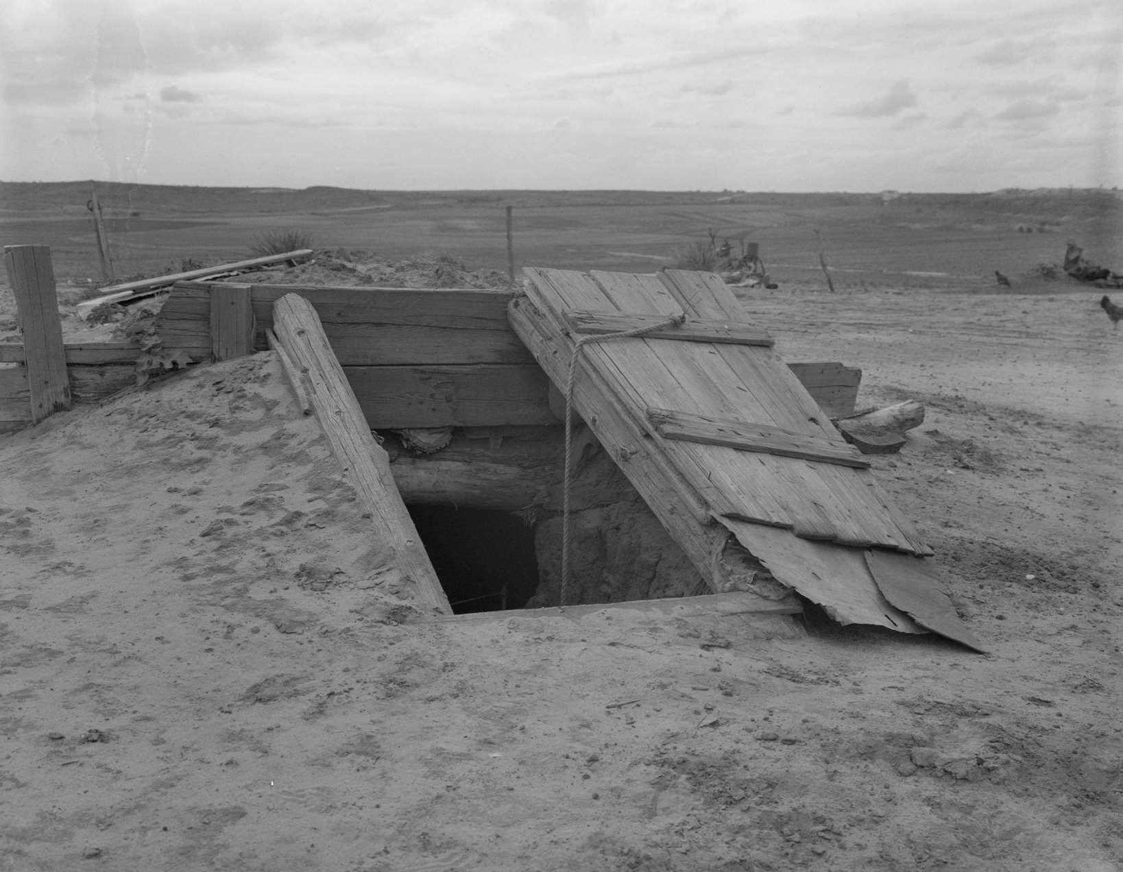 Storm cellar on the Texas plains. West Texas Panhandle, 1934