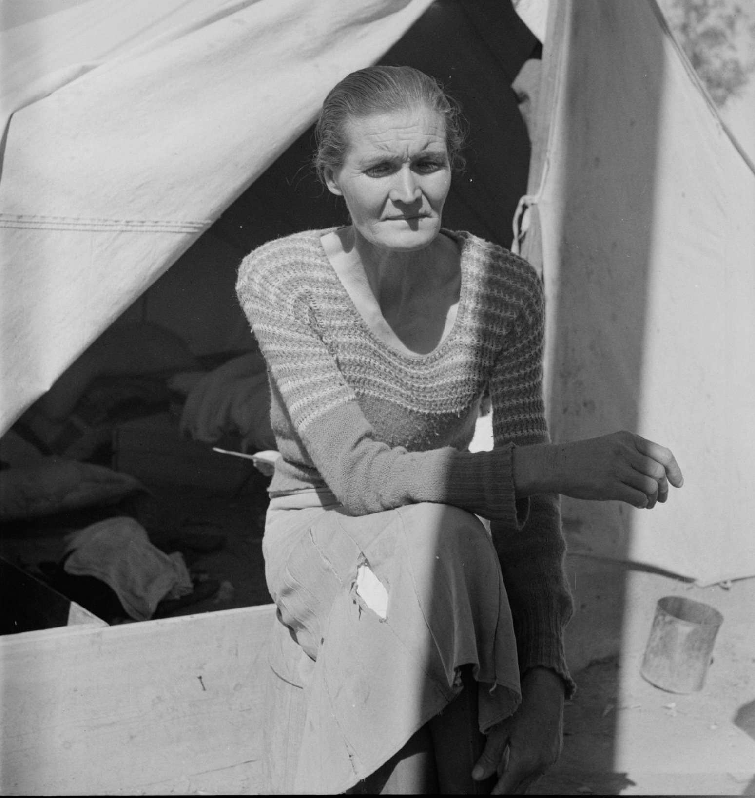 Dust bowl refugee from Chickasaw, Oklahoma. Imperial Valley, California, 1934