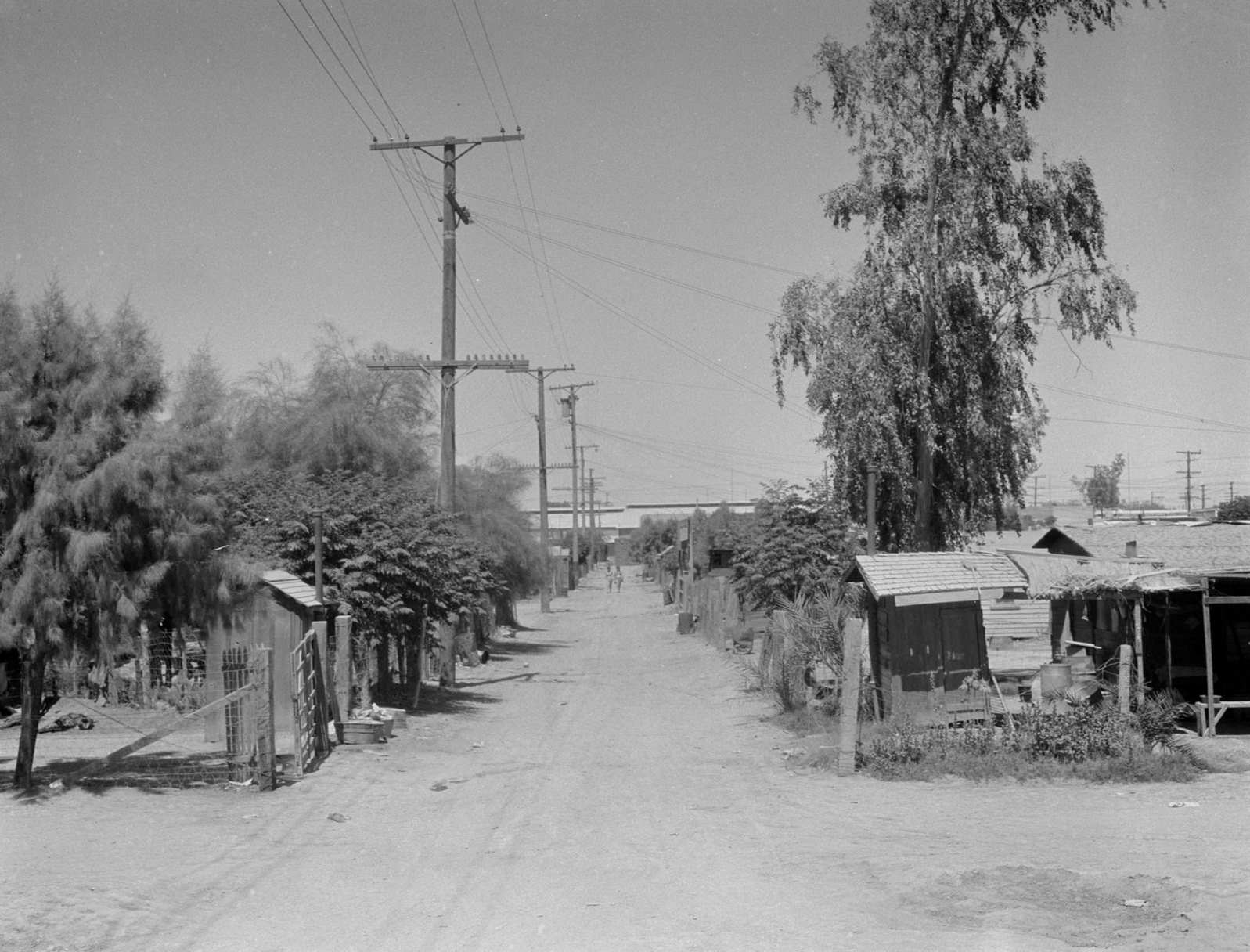 Slums of Brawley. Mexican field workers' homes. Imperial Valley, California, 1930s