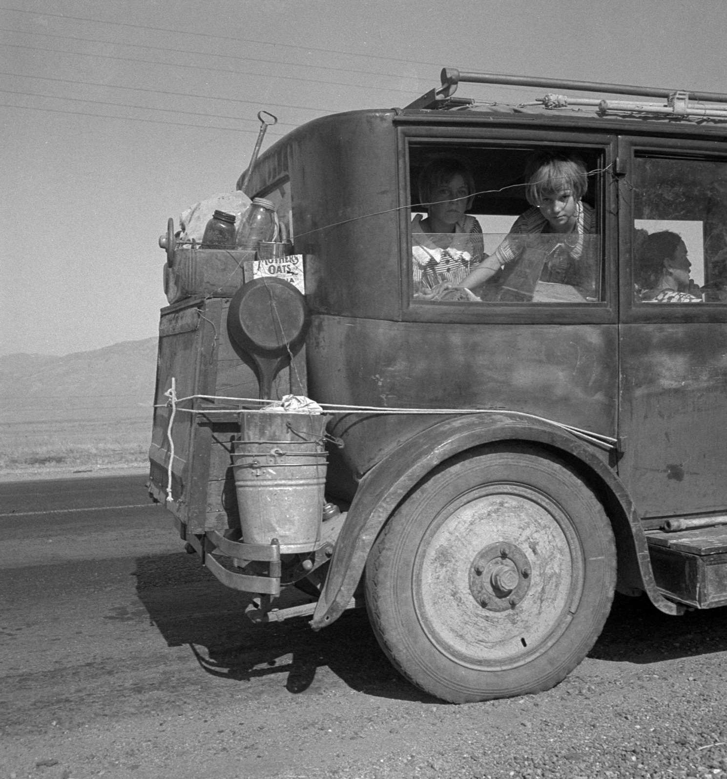 Drought refugees from Abilene, Texas, following the crops of California as migratory workers, 1930s