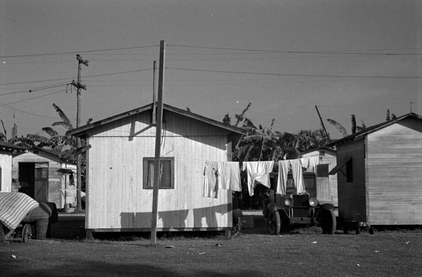 Living conditions among the migrant fruit workers, in a tourist camp near Belle Glade, Florida, 1930s