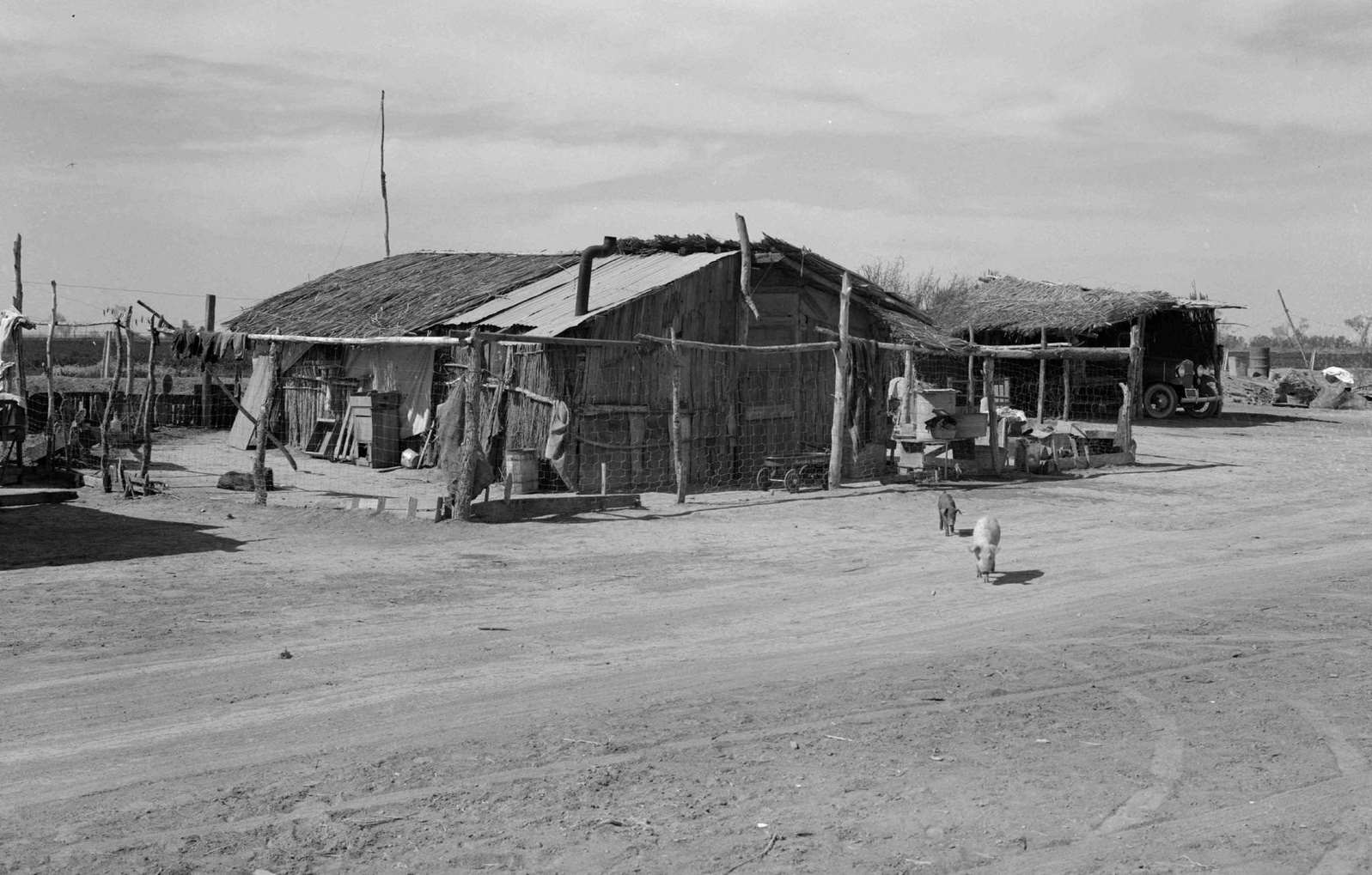 Housing typical of that afforded Mexican field workers of the Imperial Valley, 1938