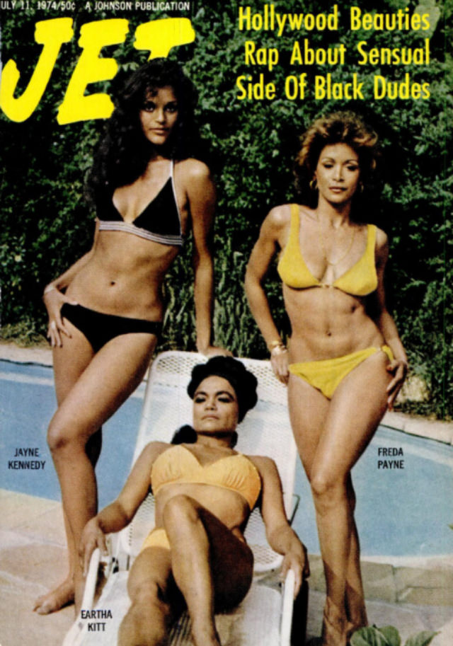 Eartha Kitt, Jayne Kennedy, and Freda Payne Posing in bikinis in 1974