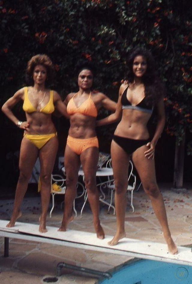 Eartha Kitt, Jayne Kennedy, and Freda Payne Posing in bikinis in 1974