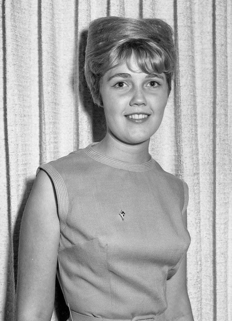 Student dinner party, Kathy--Fresno State College, 1964