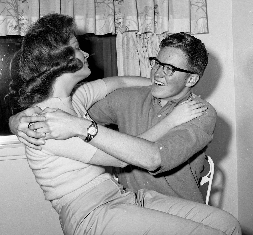 Judy and Lance, at Fresno State College, 1963