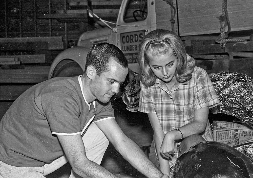 Homecoming Parade Float Building, 1966