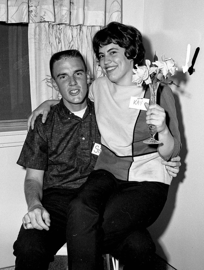 Steve and Kay, at Fresno State College, 1963
