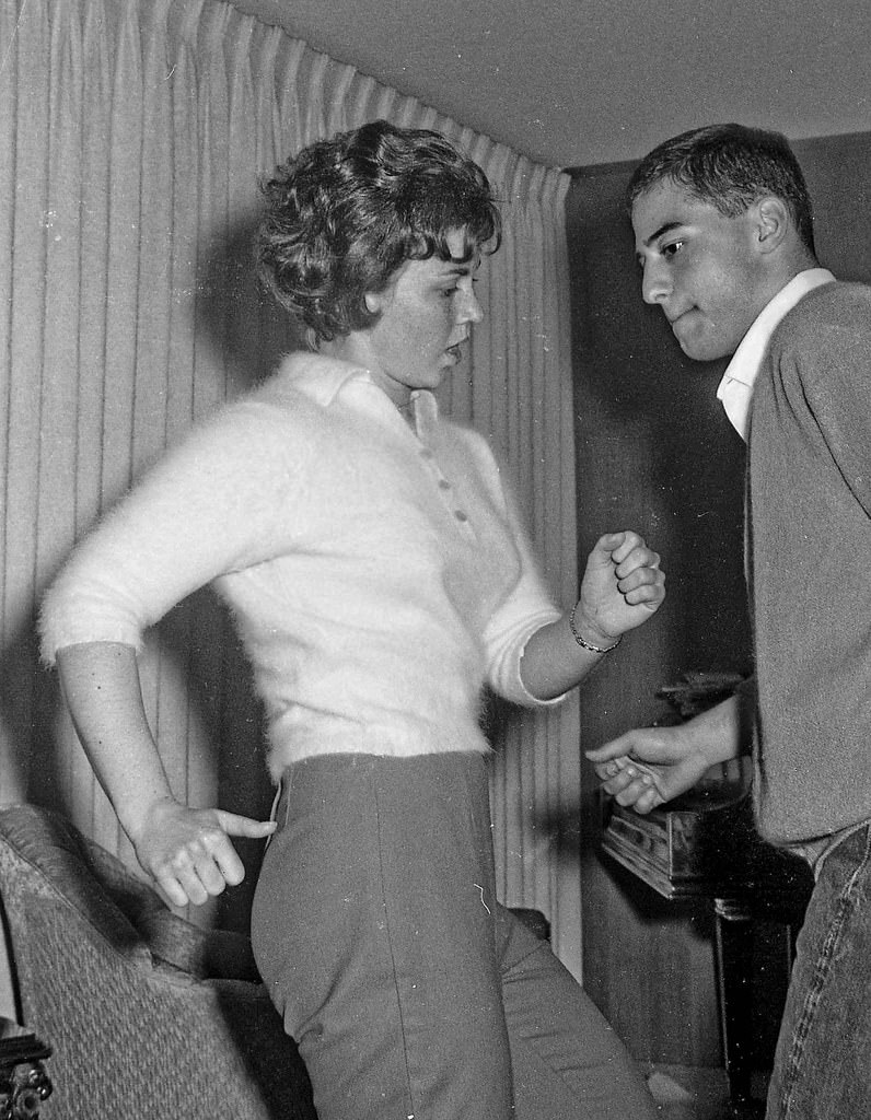 Steve and new friend, at Fresno State College, 1963