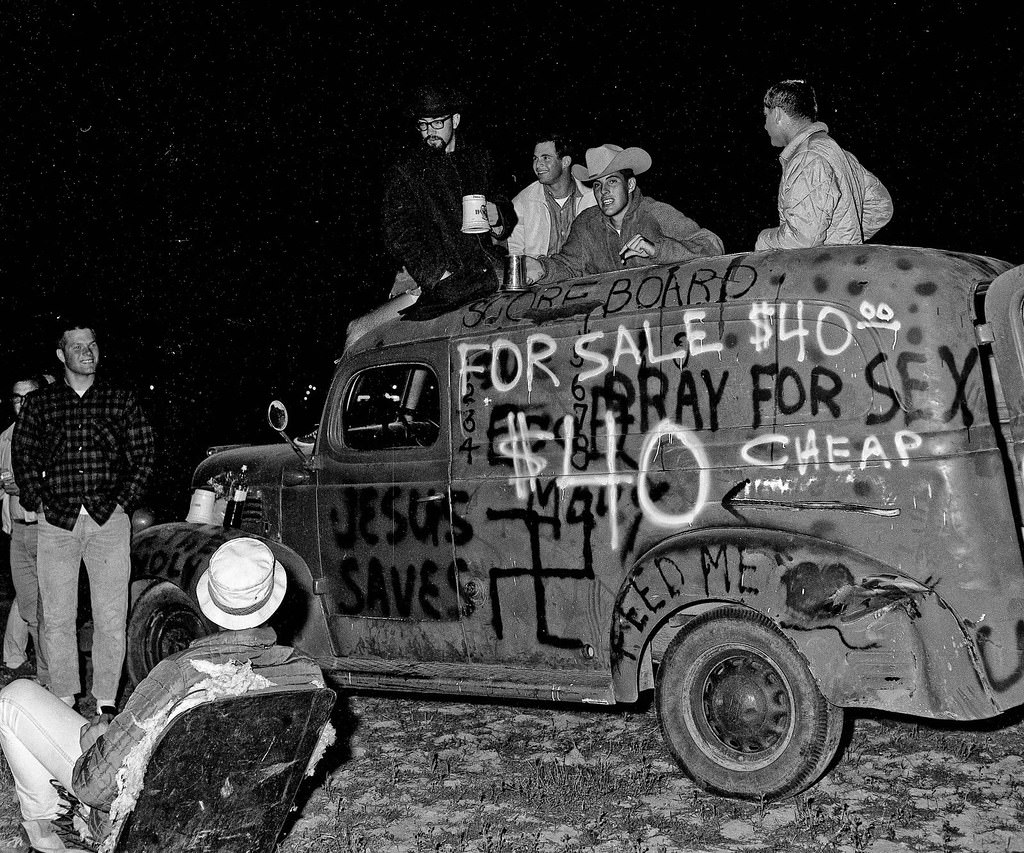 Shark Mobile weekend bash, 1966