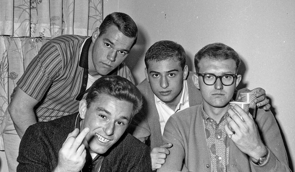 Ernie, Doug, Steve and Bert, at Fresno State College, 1963