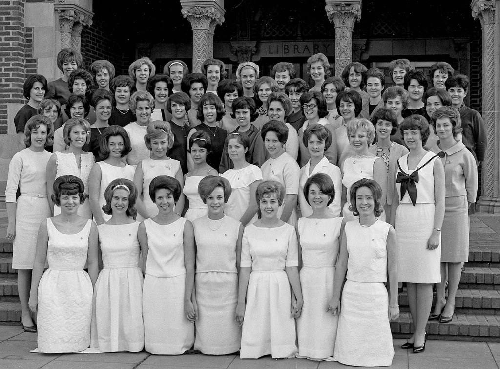 The Kappa Alpha Theta soroity, Fresno State College, March 7th, 1964