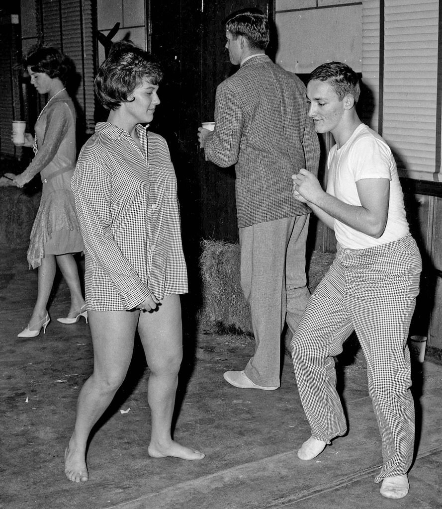 Costume party, John S. and date, 1963