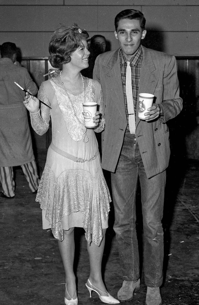 Costume party, Joe and date, 1963