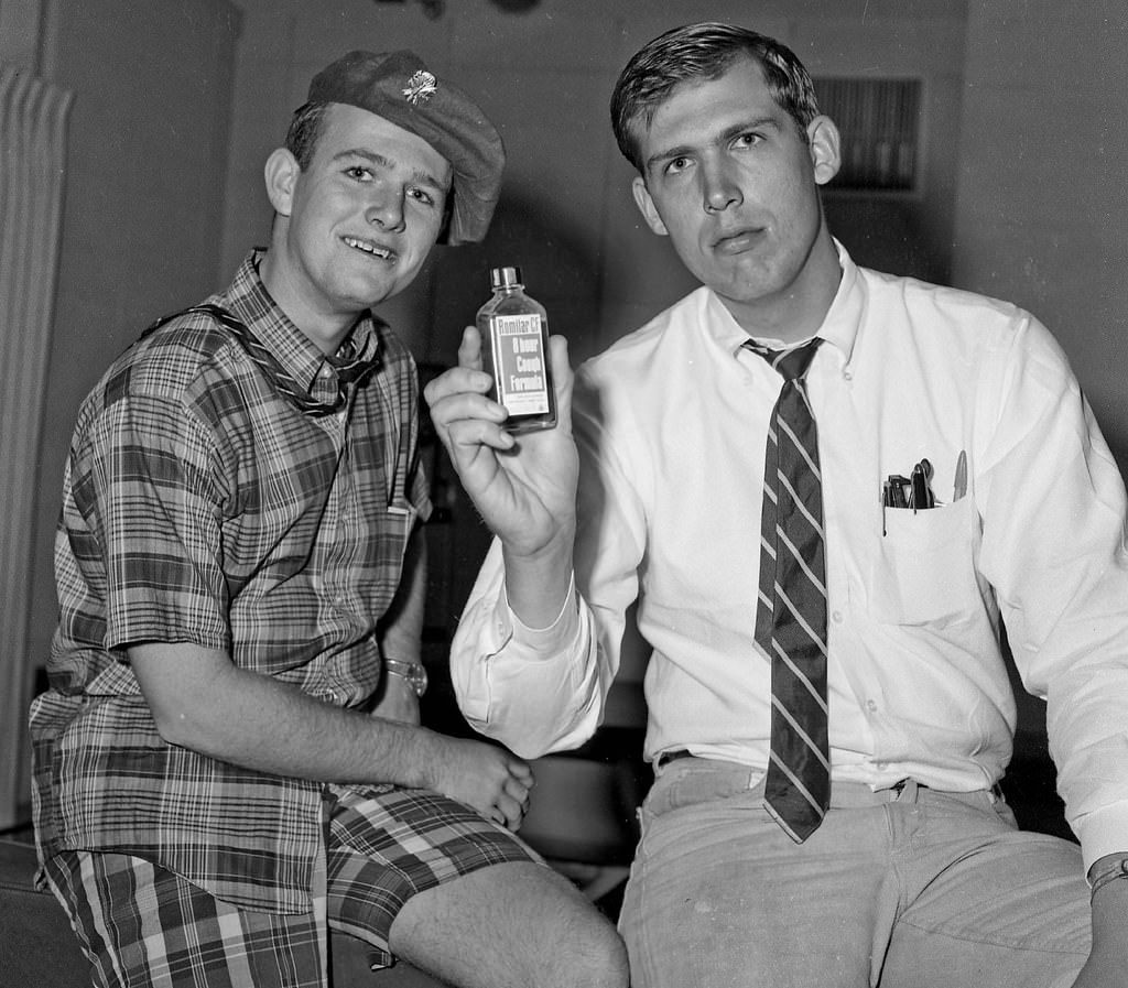 Goofing off at the dorm, 1966