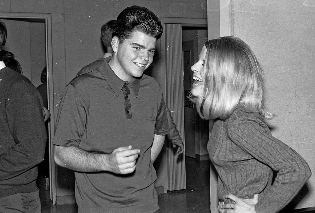 At a dance party, Fresno State College, 1965