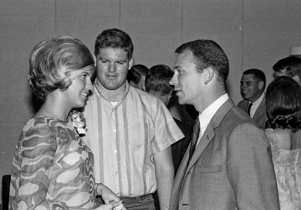 At a dance party, Fresno State College, 1965