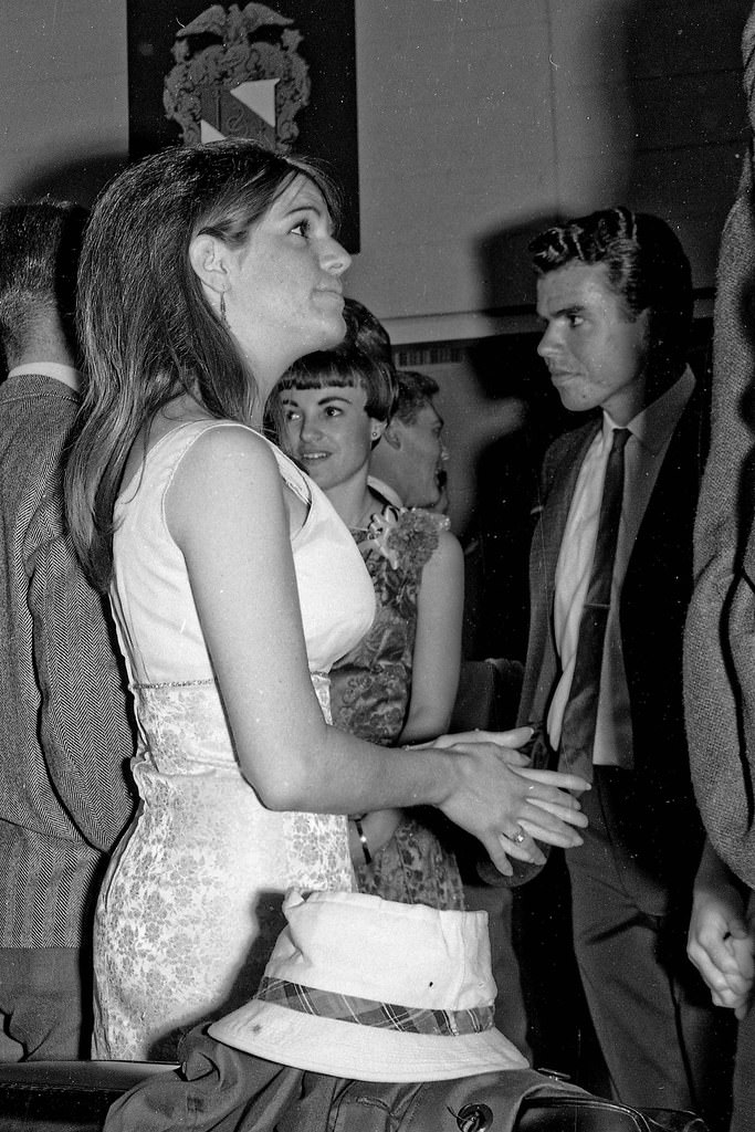 At a social mixer, Fresno State College, 1965