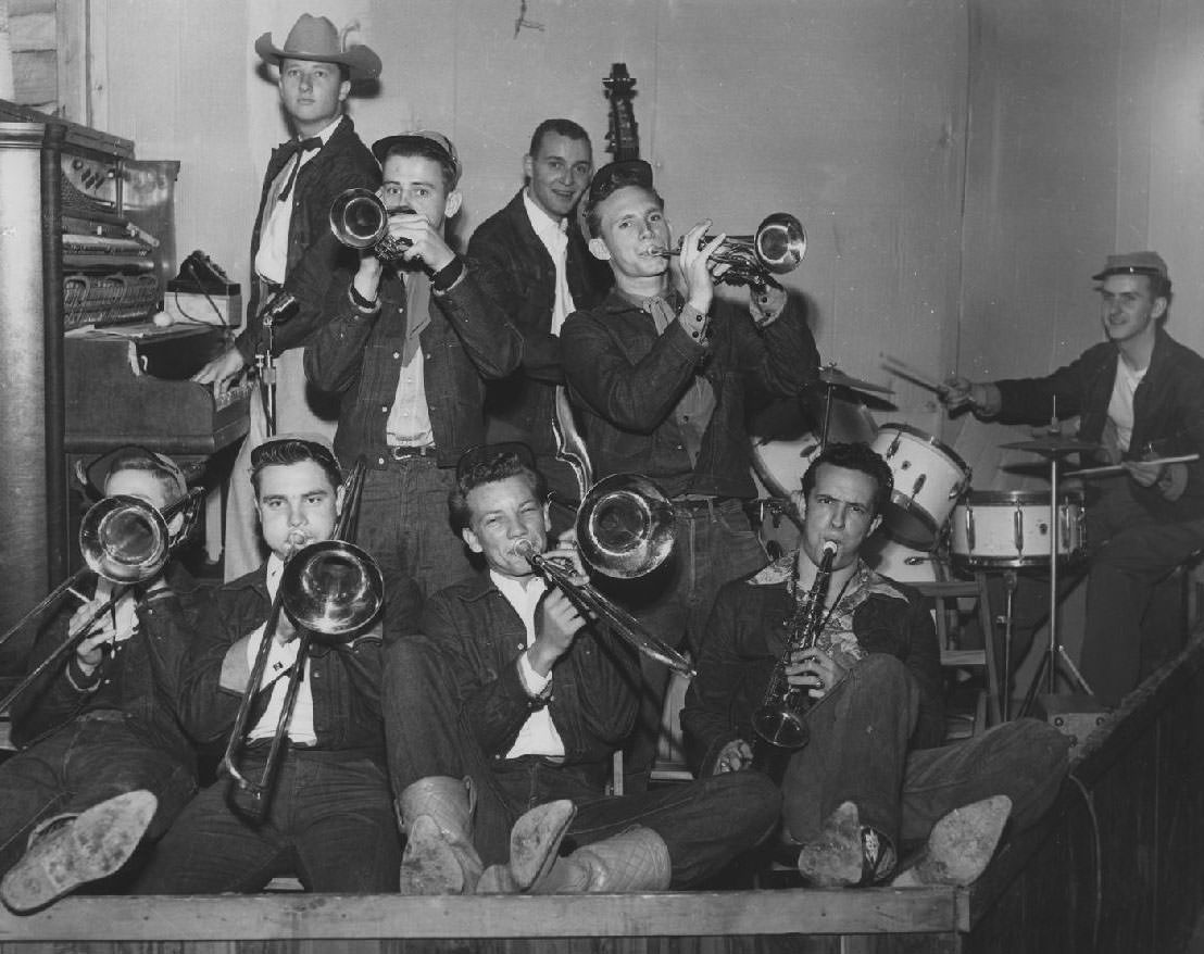 Student band portrait, 1950s