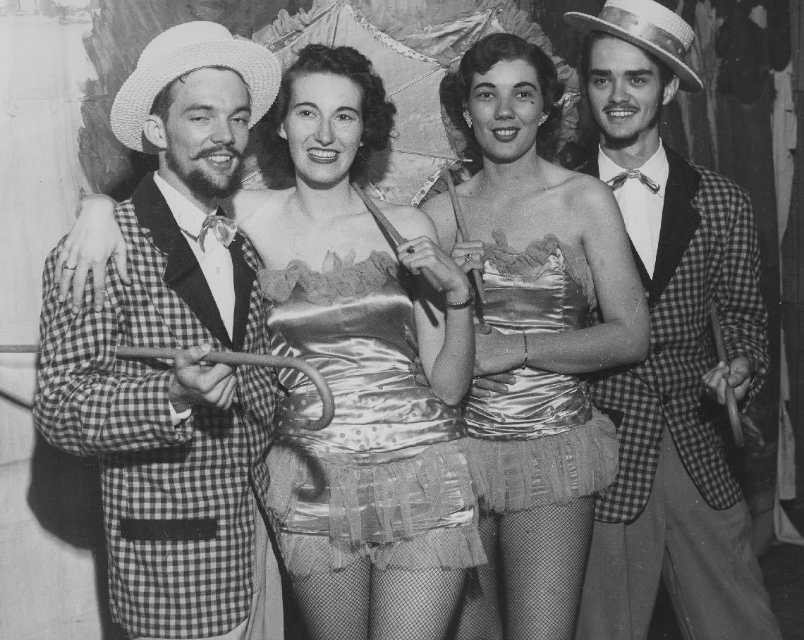 Four performers, 1950s
