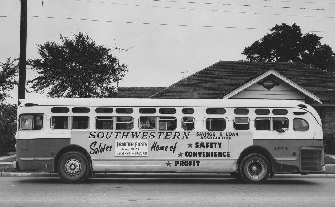 Southwestern Savings & Loan Association bus, 1950s