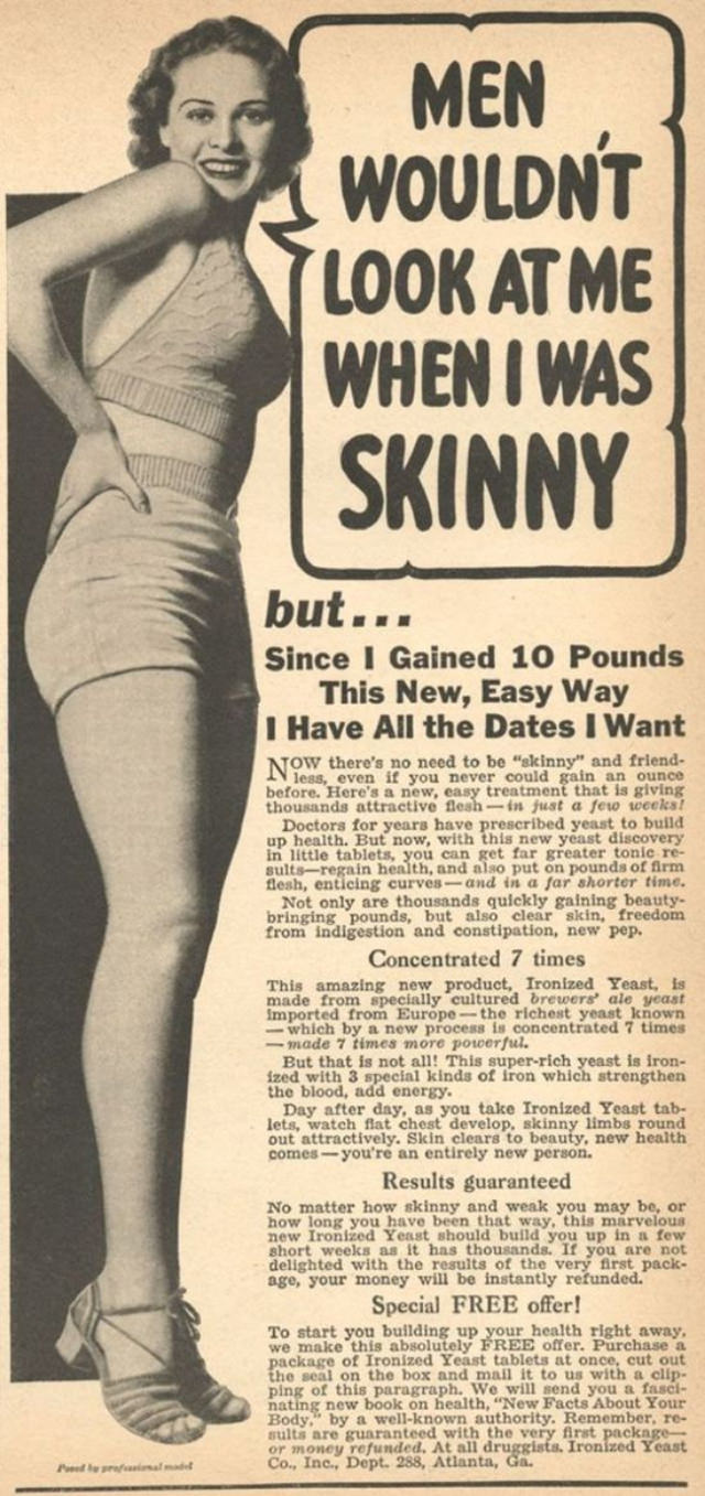 Don't be Skinny: Use Ironized Yeast, the Quick Way to Gain Weight, So You’ll Look Better in a Bathing Suit!