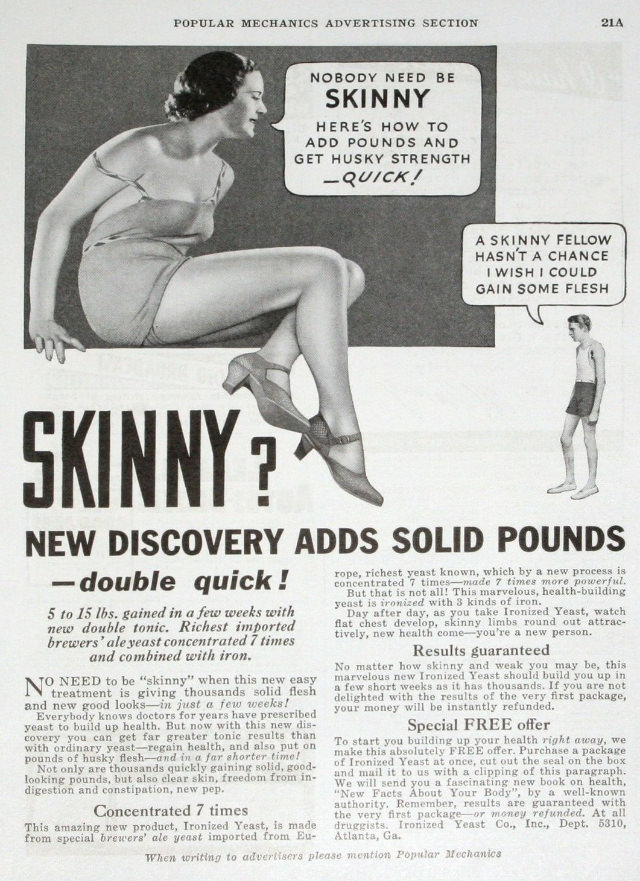 Don't be Skinny: Use Ironized Yeast, the Quick Way to Gain Weight, So You’ll Look Better in a Bathing Suit!