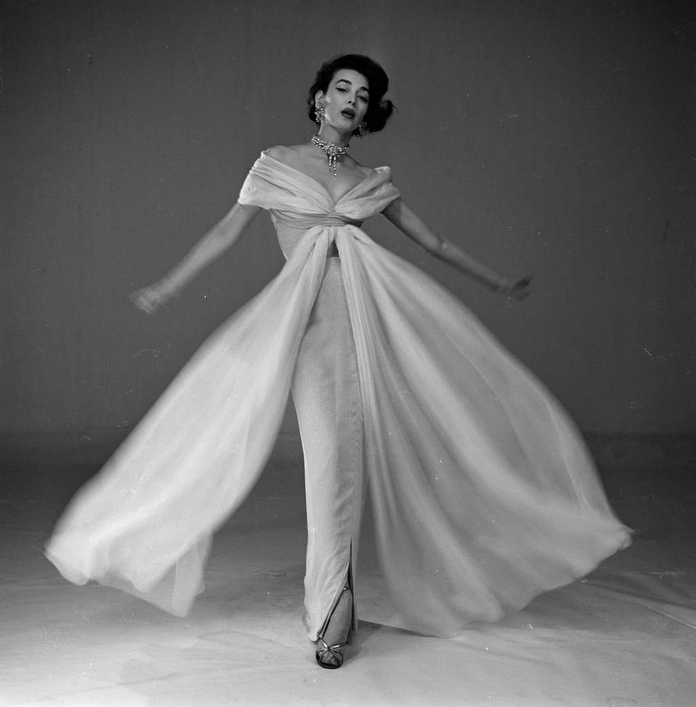 Fashion Collections of Couture Designers Spring Summer 1954.