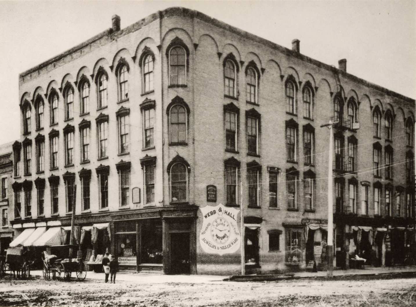 The Lappin block, Ed Carpenter, proprietor, Janesville, Wisconsin, 1892.