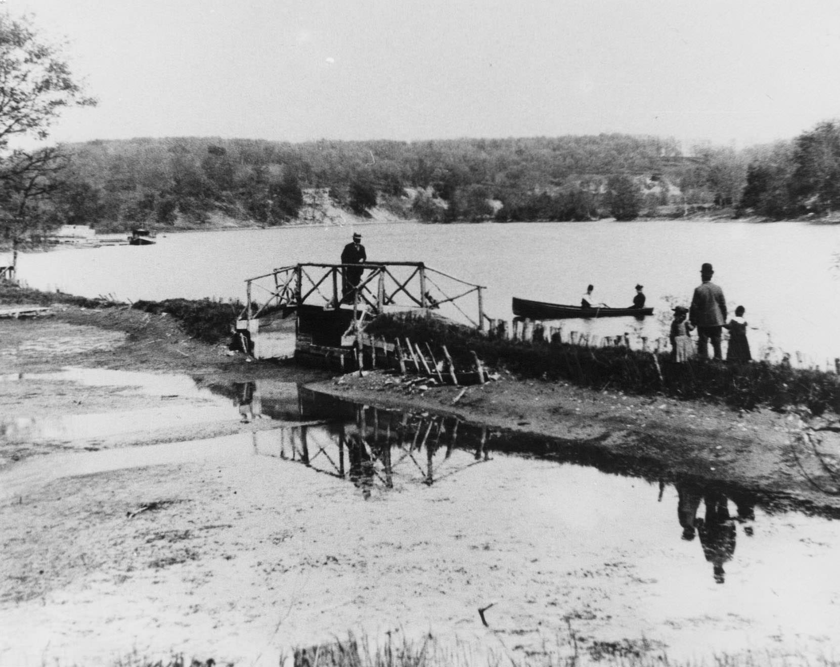 Crystal Springs, a popular park 3 miles north of Janesville, 1850.