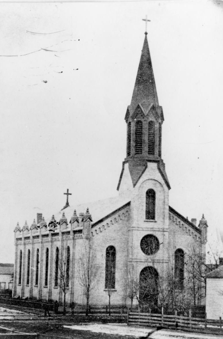 St. Patrick's Catholic Church, which was built about 1800 at 315 Cherry Street, 1864.