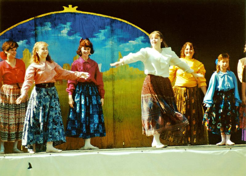 Dance troupe performing at a festival in Keller, Texas in 1995