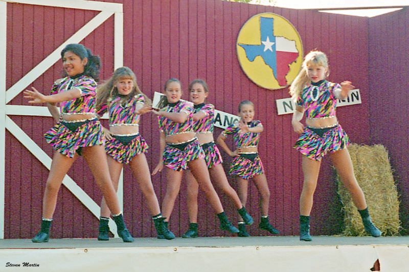 Girls from a local dance school perform, Keller, 1995