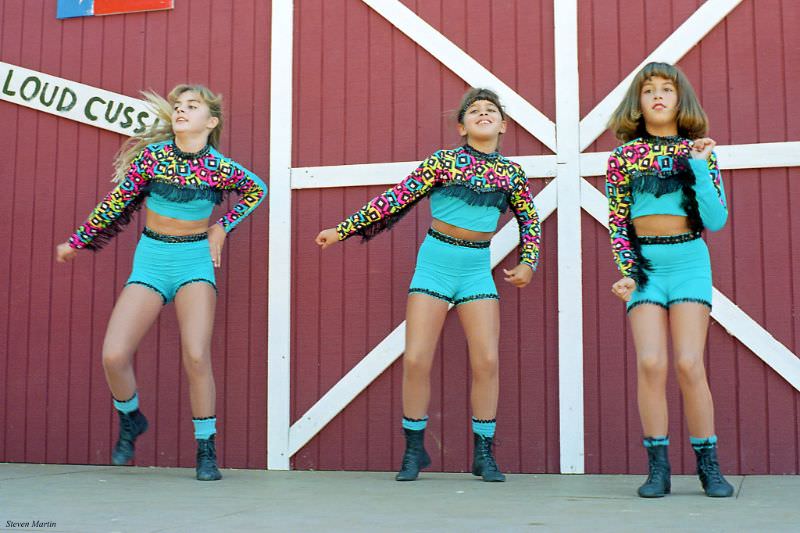 Girls perform at a festival in Bear Creek Park, Keller, 1995