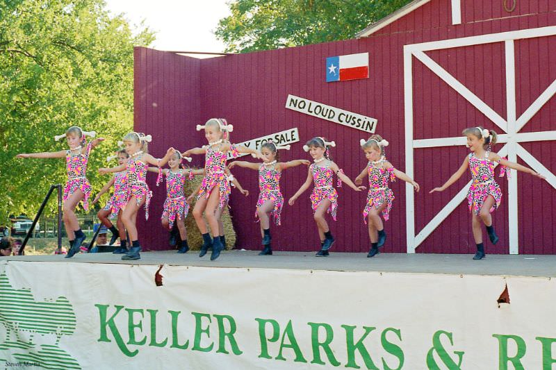 Girls performing at a festival at Bear Creek Park, Keller, 1995