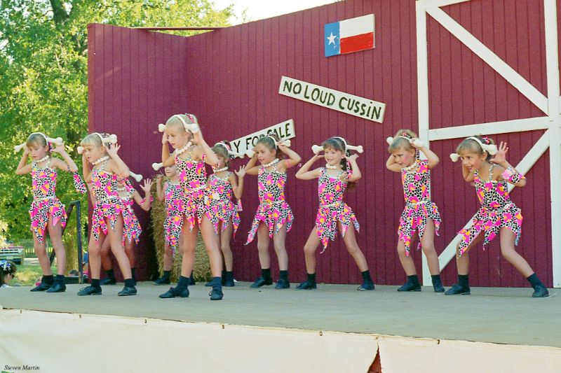 Girls performing at a festival at Bear Creek Park, Keller, 1995
