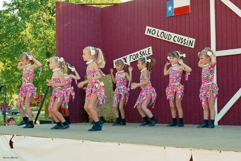 Girls performing at a festival at Bear Creek Park, Keller, 1995