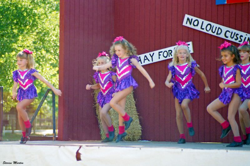 Young girls from a dance school perform, Keller, 1995